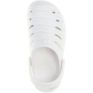 Rugged Shark EVA Clogs TODDLER GIRL SIZE 12 White Sparkle Waterproof NEW